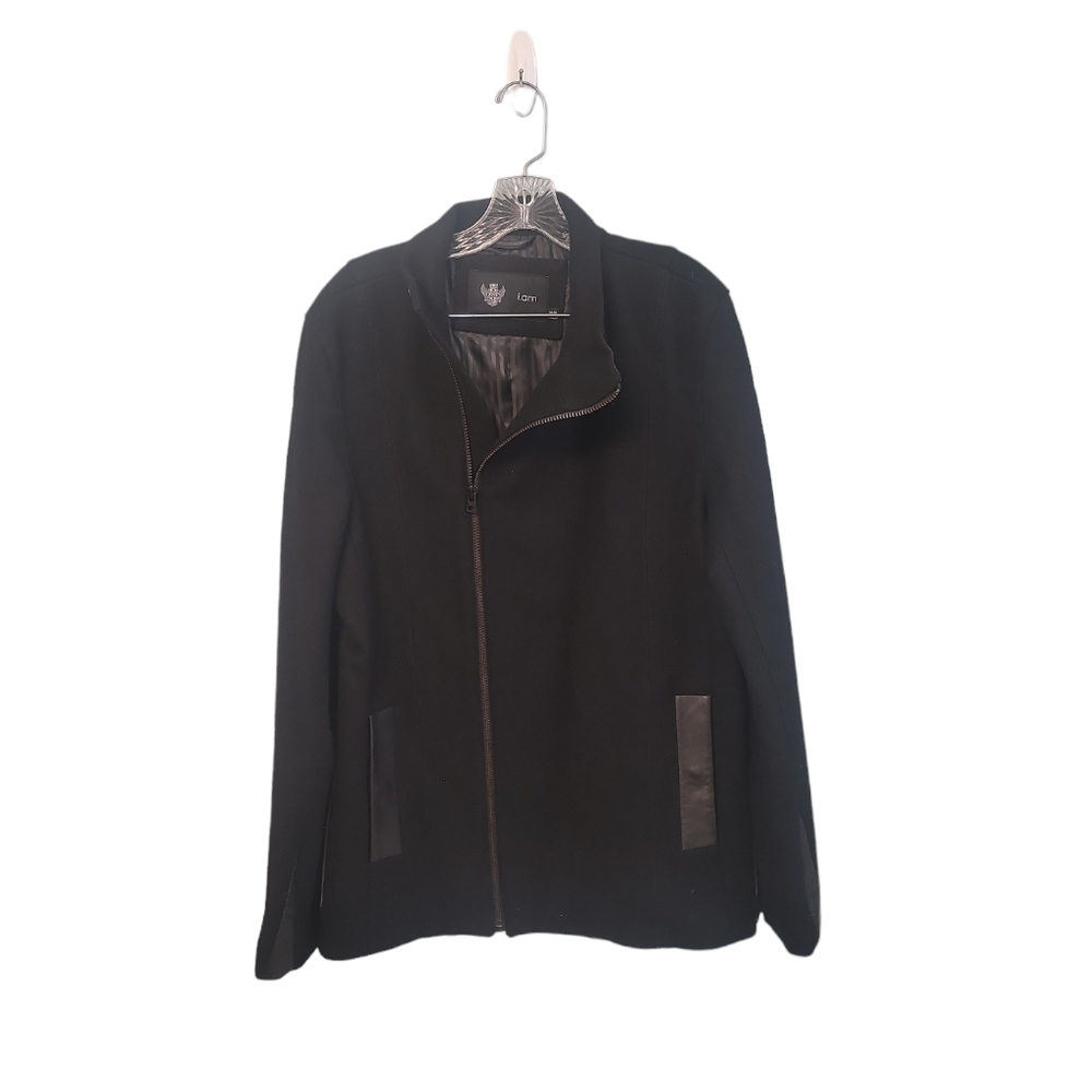 I.am Designer Luxury Wool Mens Blavk Career‎ Preppy Coat Size Medium